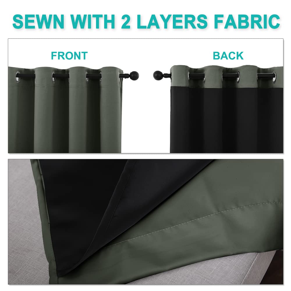 NICETOWN two-layer curtains insulation view indicates balanced temperature in seasons.
