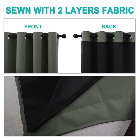 NICETOWN two-layer curtains insulation view indicates balanced temperature in seasons.
