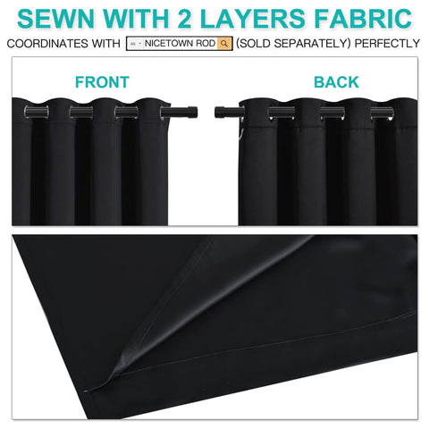 NICETOWN two-layer thermal curtains help regulate room temperature for comfort