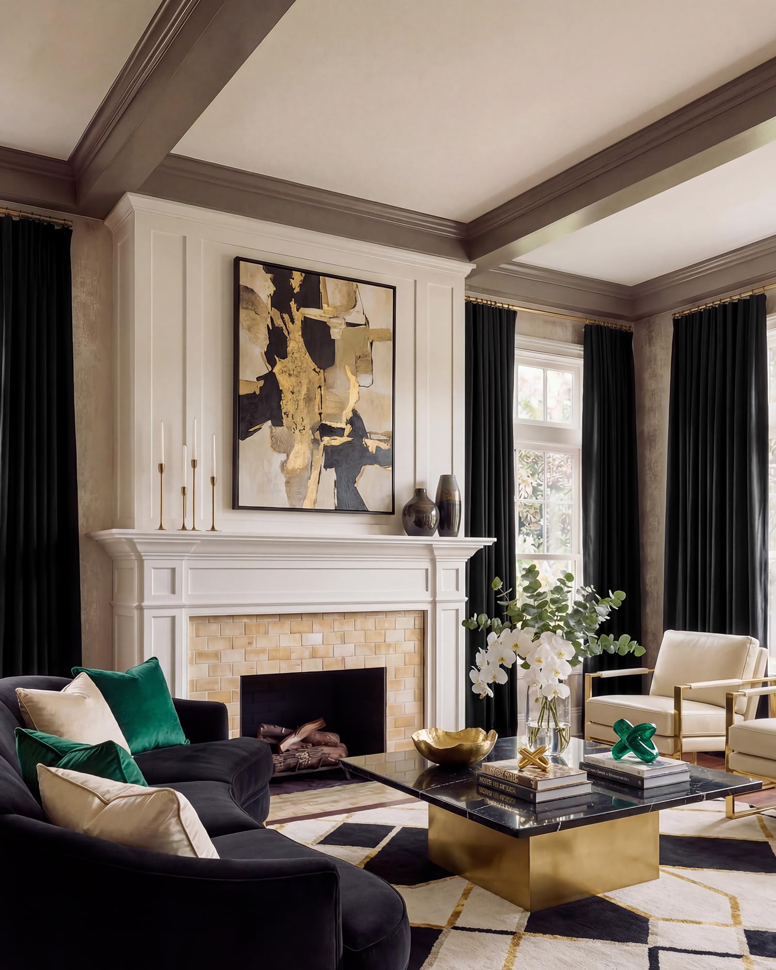 NICETOWN velvet drapes with rod pocket and back tab for easy hanging
