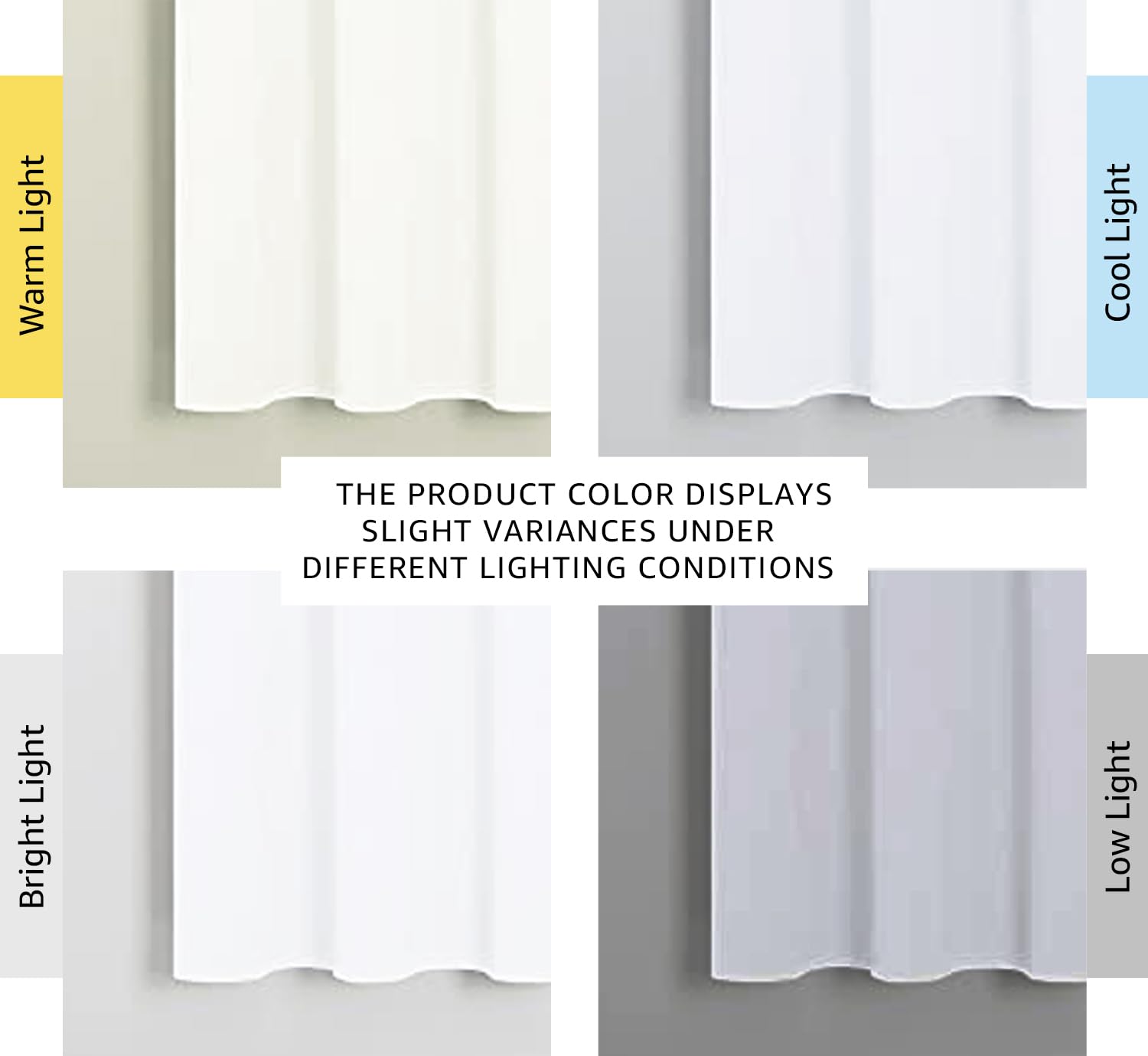 NICETOWN white curtain panel on window displaying even light diffusion.