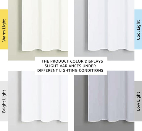 NICETOWN white curtain panel on window displaying even light diffusion.