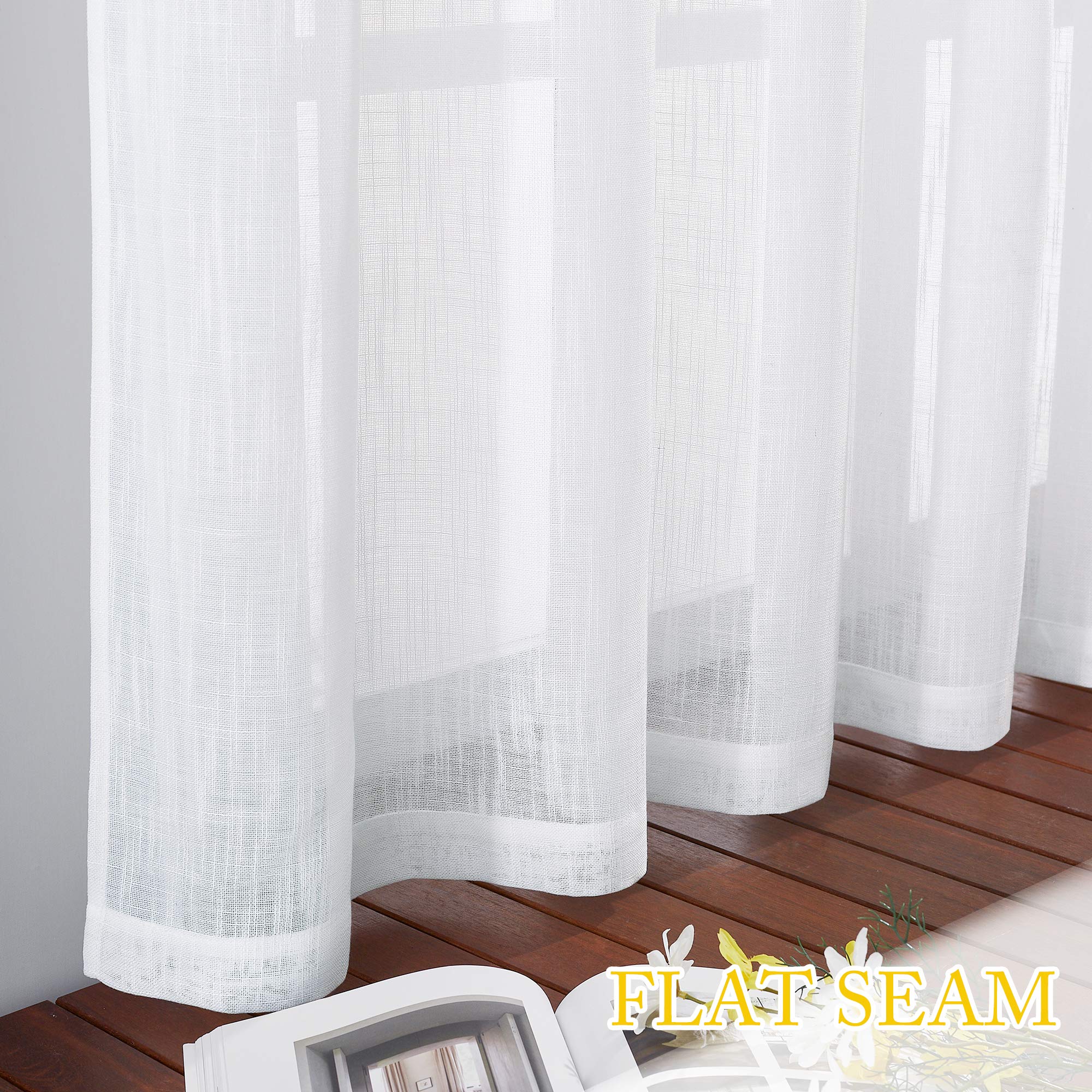 Sliding door privacy with NICETOWN semi-sheer linen panels