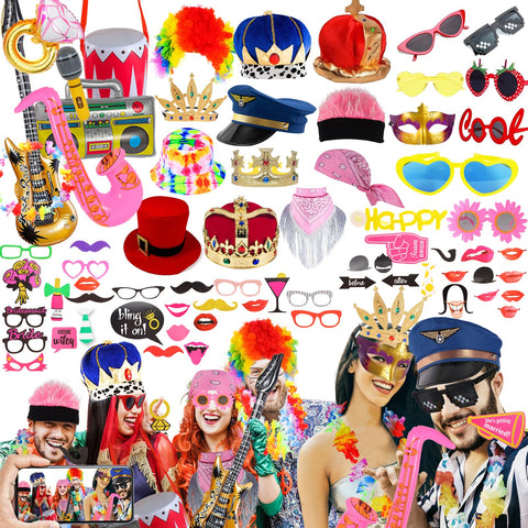 NICOWARM bulk photo booth hats add colorful fun for weddings and parties