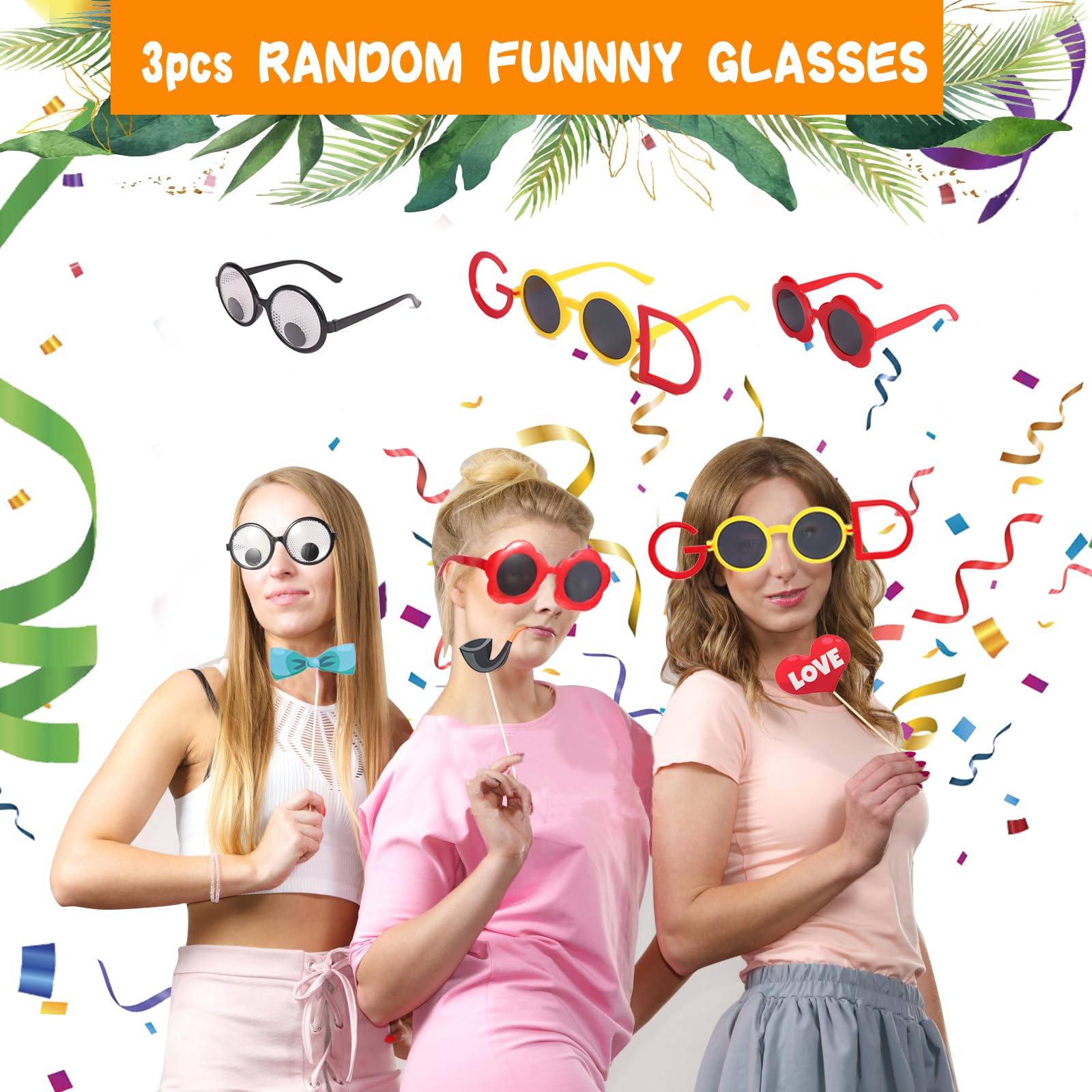 NICOWARM novelty glasses for playful photos and memorable moments.