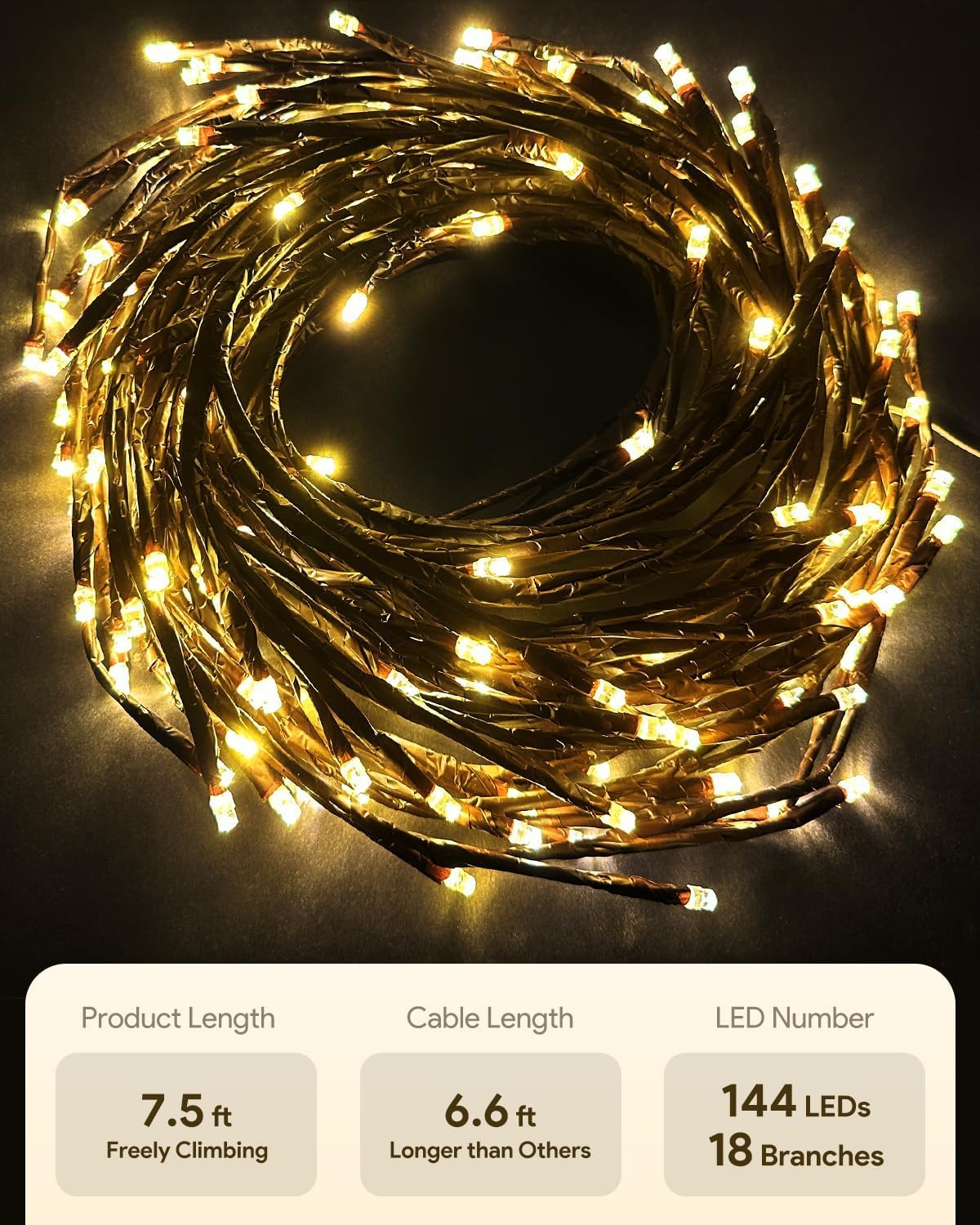 NIDISETPJAS Long plug-in cord enabling flexible placement