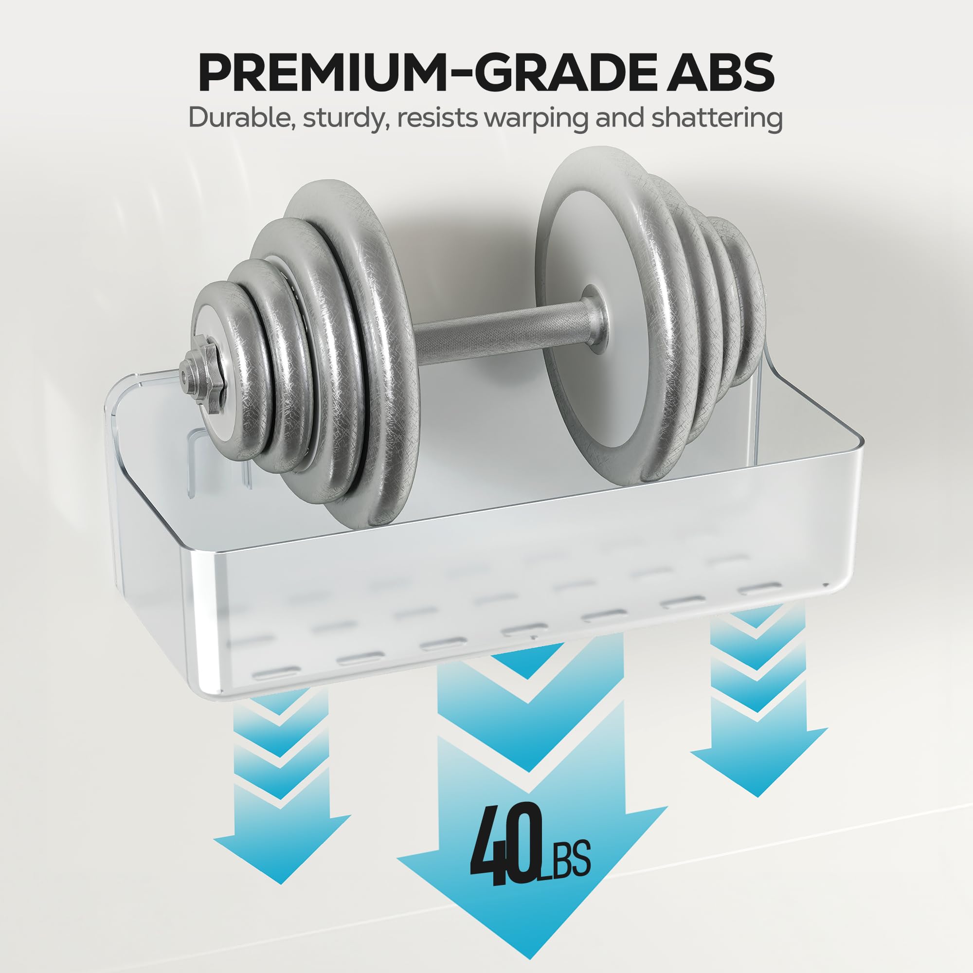 Nieifi multi-drain holes keep items dry after use.