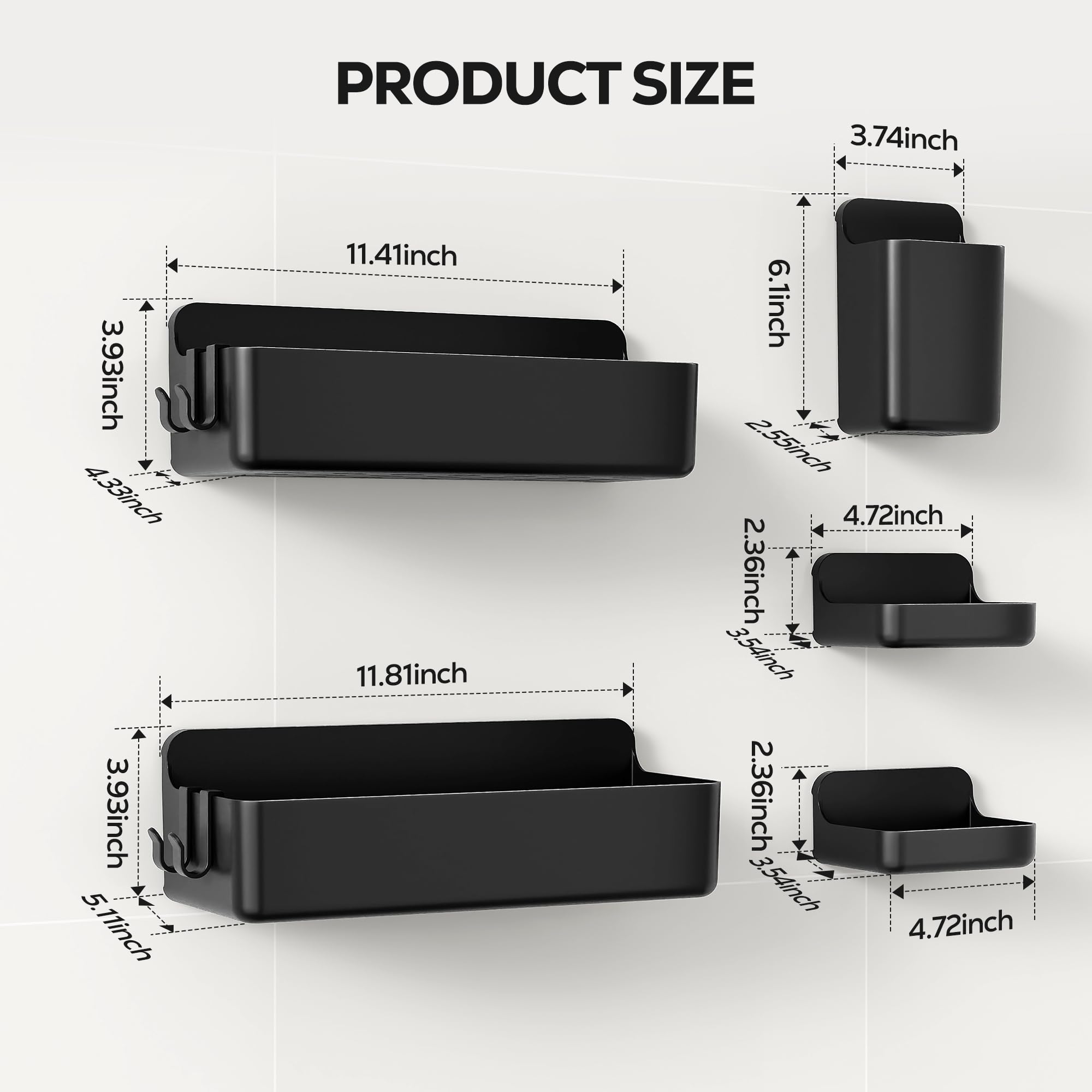 Nieifi Shower Shelves toothbrush holder keeps daily grooming tools within reach.