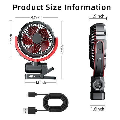 NIFBANG multi-use clip fan boosts airflow in tents or desks.