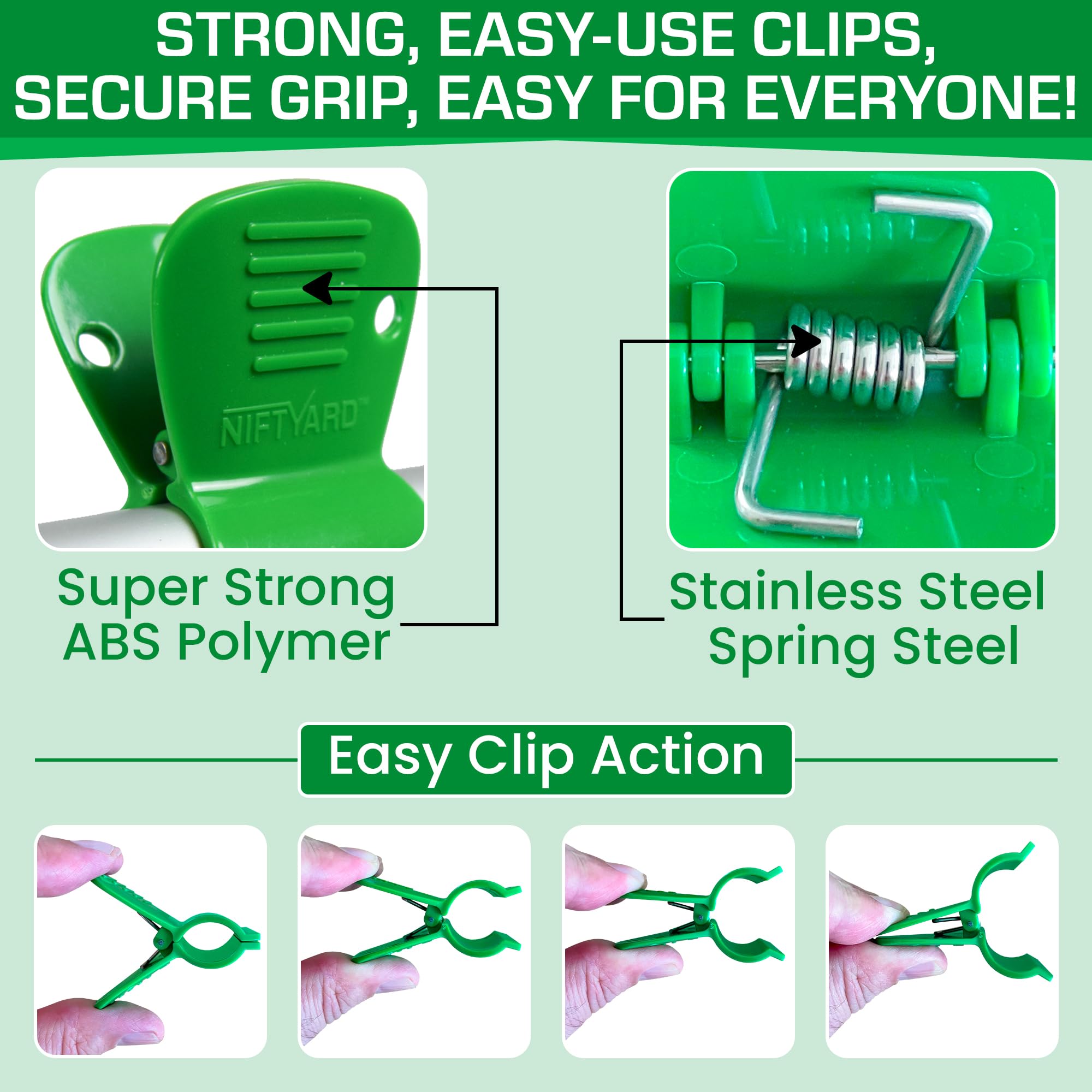 NiftYard portable yard bag holder folds flat for easy storage.
