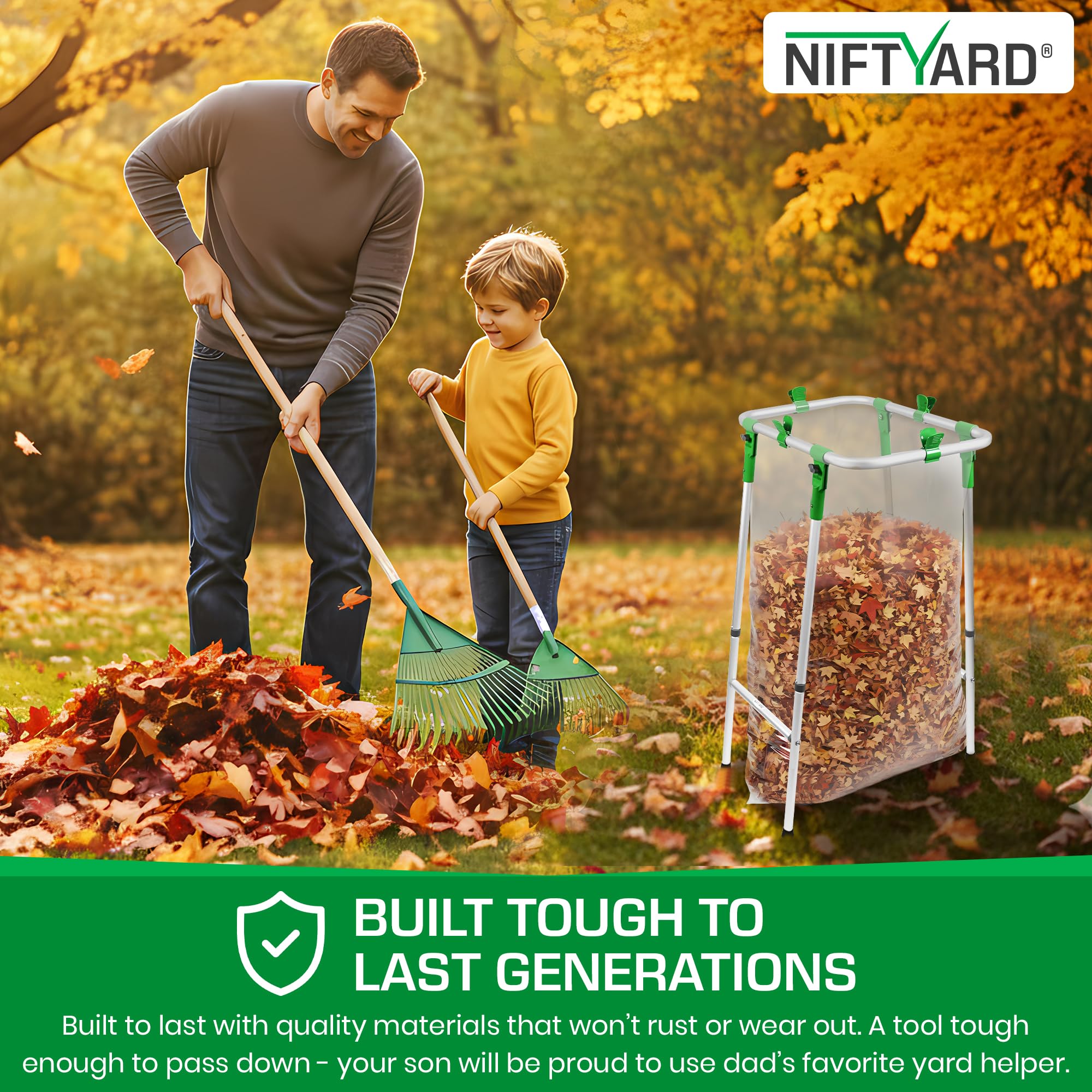 NiftYard versatile outdoor tool for camping and parties.