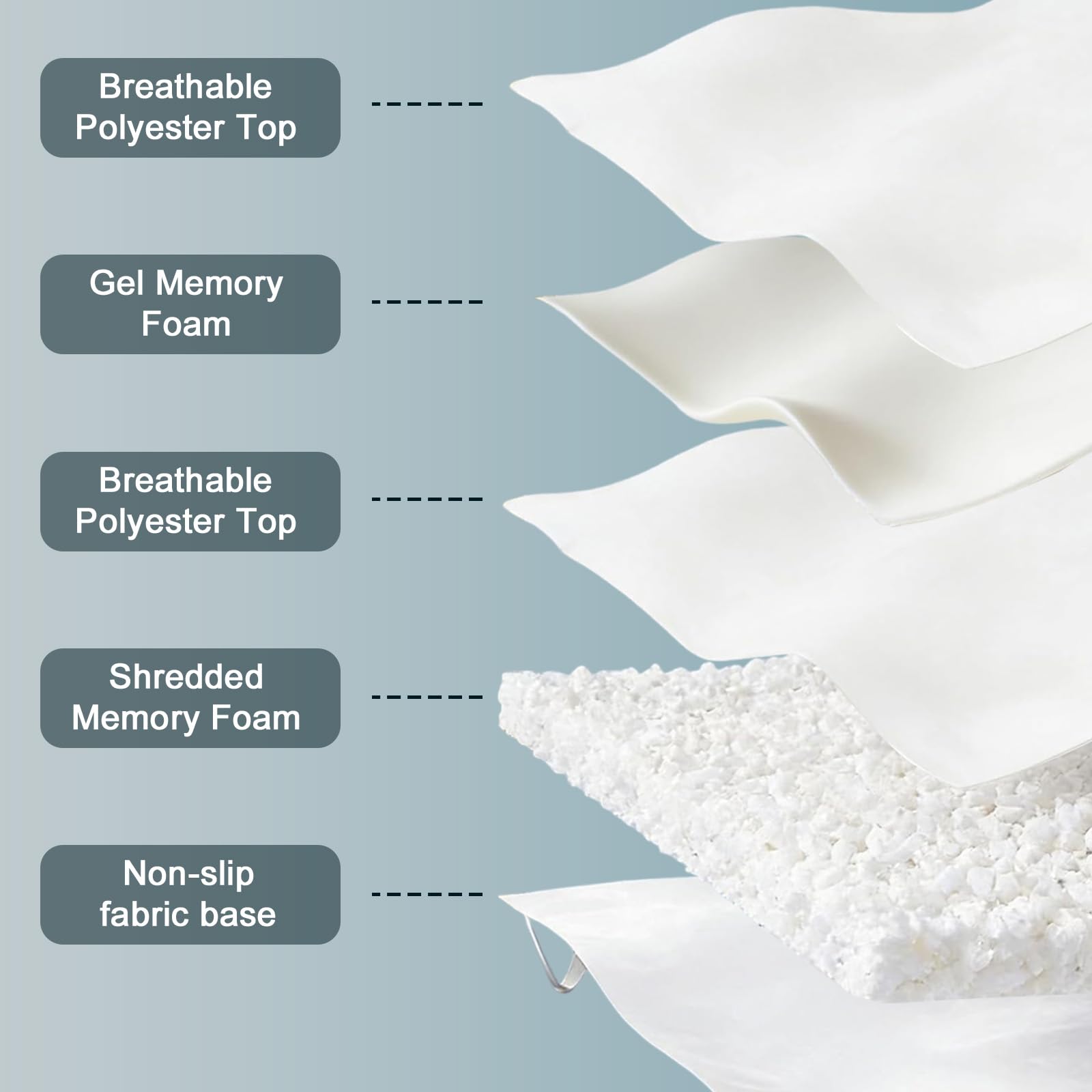 NightHug down-alternative plush layer adds cloud-like softness under the sheets