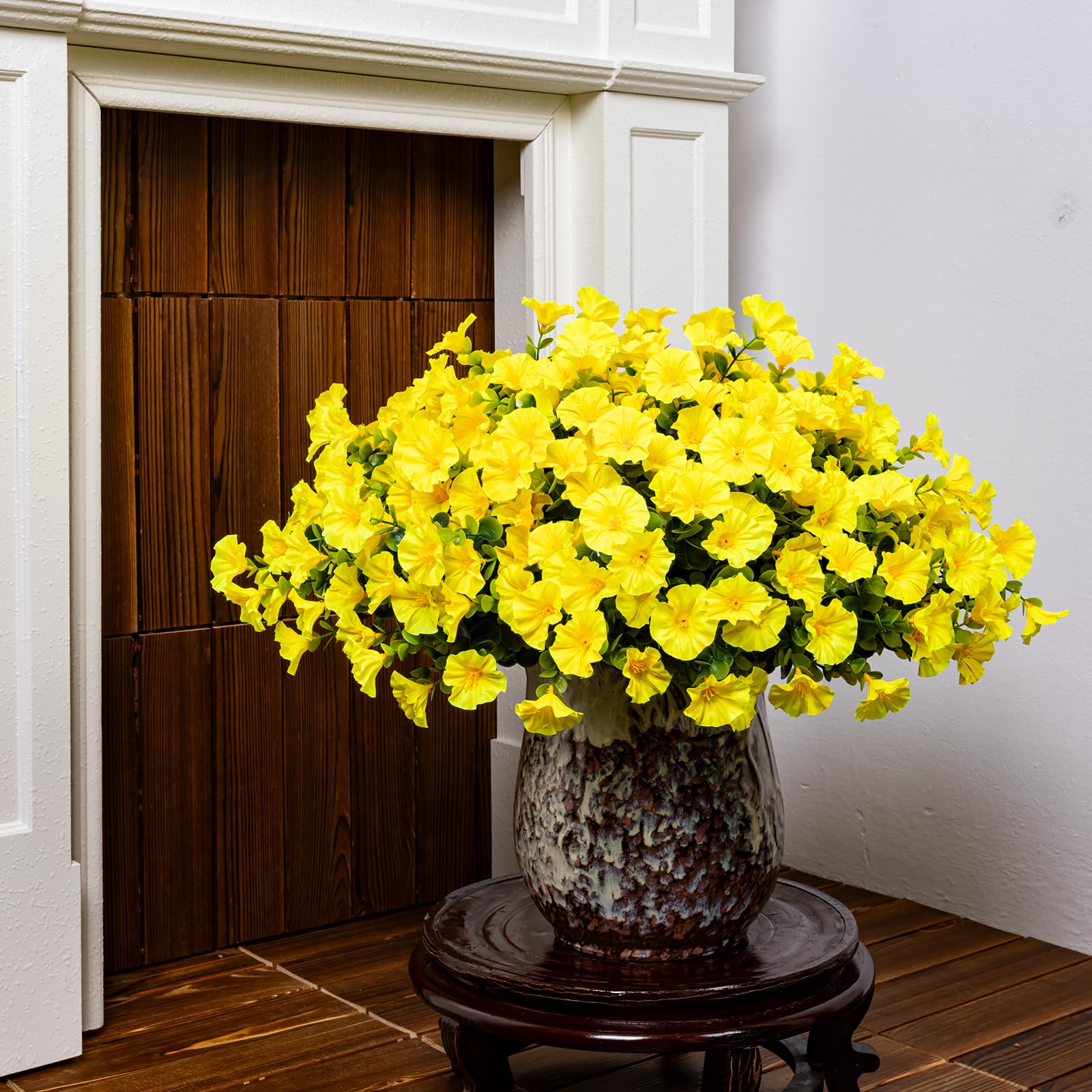 Nigirior boxwood fake flowers for outdoor planters brighten patios with maintenance-free appeal