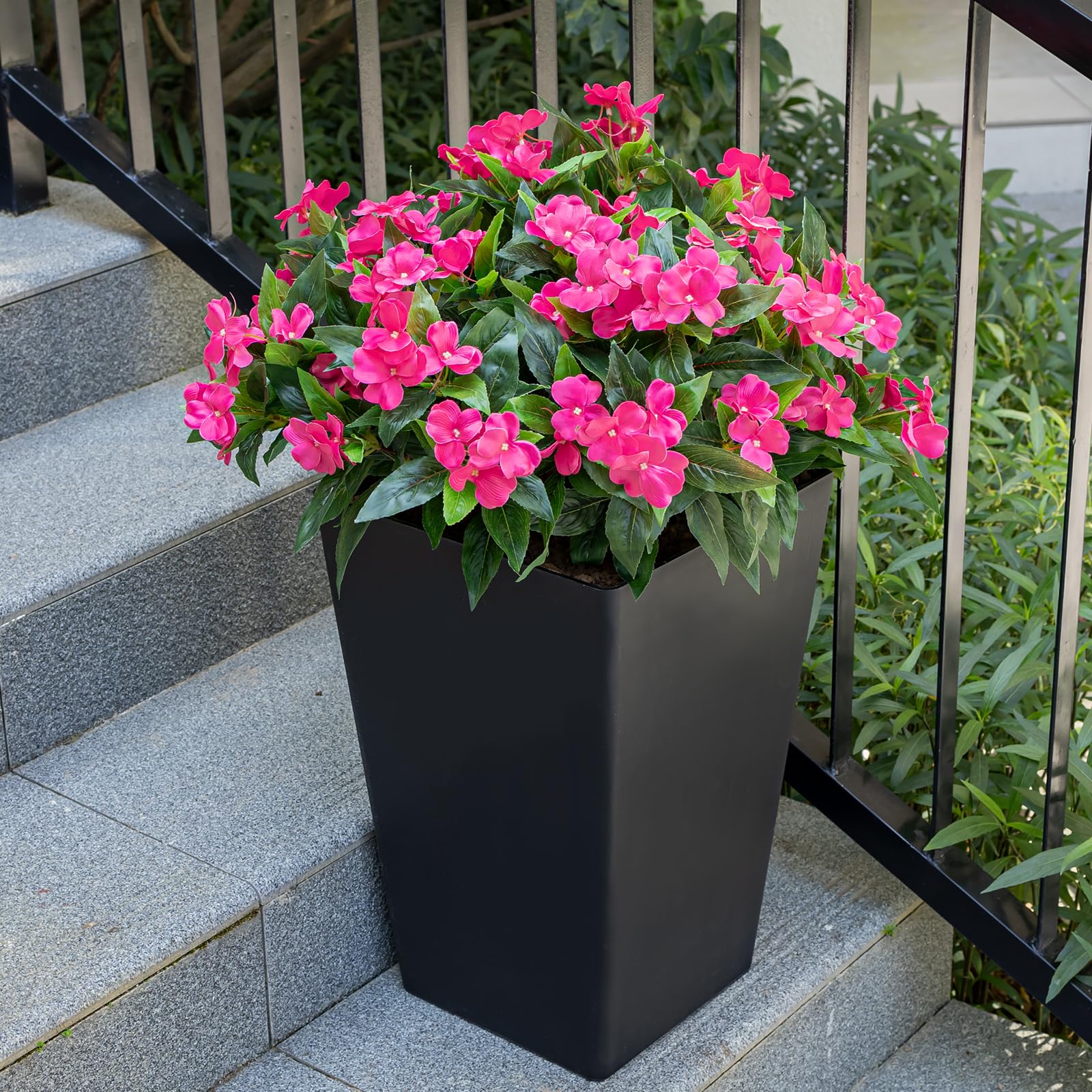 Nigirior fake impatiens for porch decor that stays vibrant year-round.
