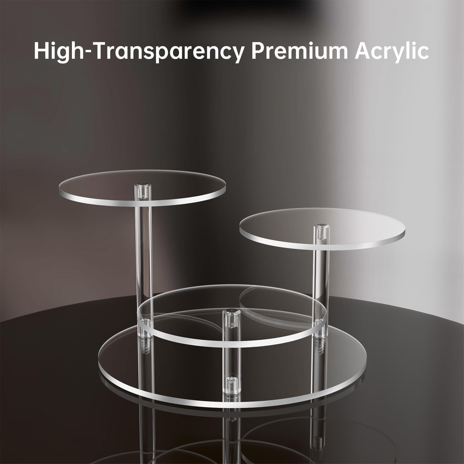 NiHome crystal-clear acrylic stand enhances light and detail in displays.