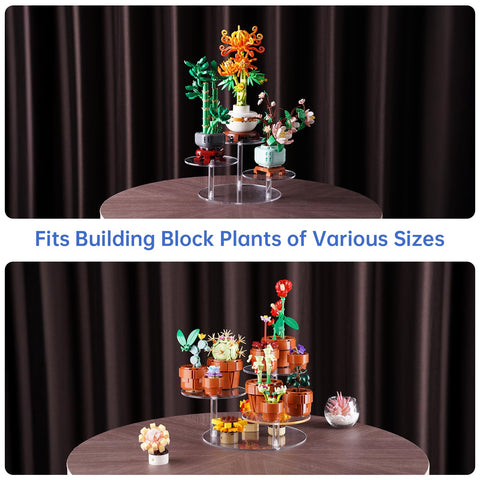 NiHome multi-tier display elevates small figurines on desk or shelf.