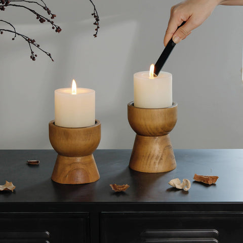 NIKKY HOME farmhouse candle holder small pillar ideal for centerpiece displays