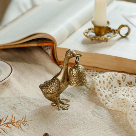 NIKKY HOME Gold Candle Snuffer bell detail with antique vibe