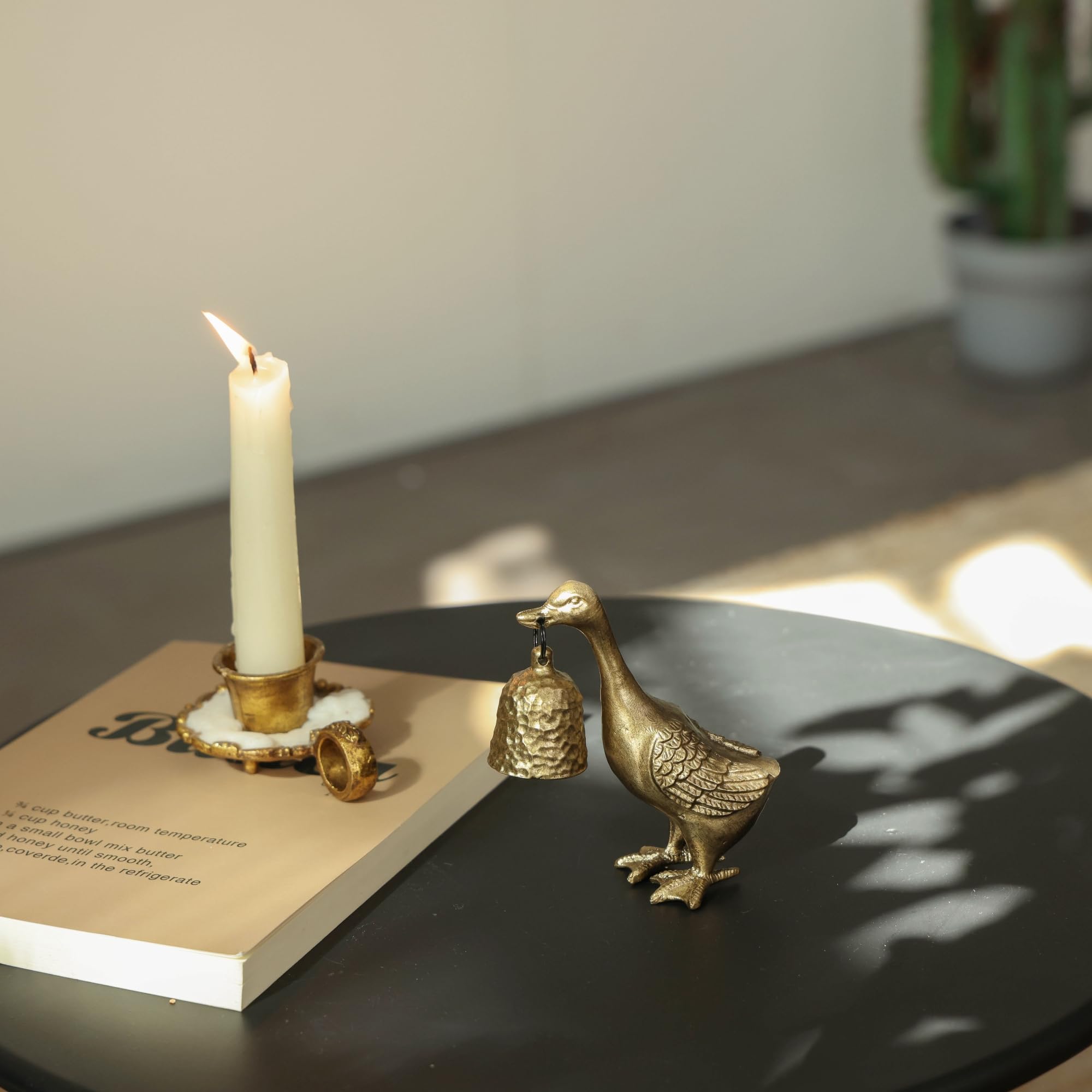 NIKKY HOME Gold Candle Snuffer smoke free extinguish for tidy candle care