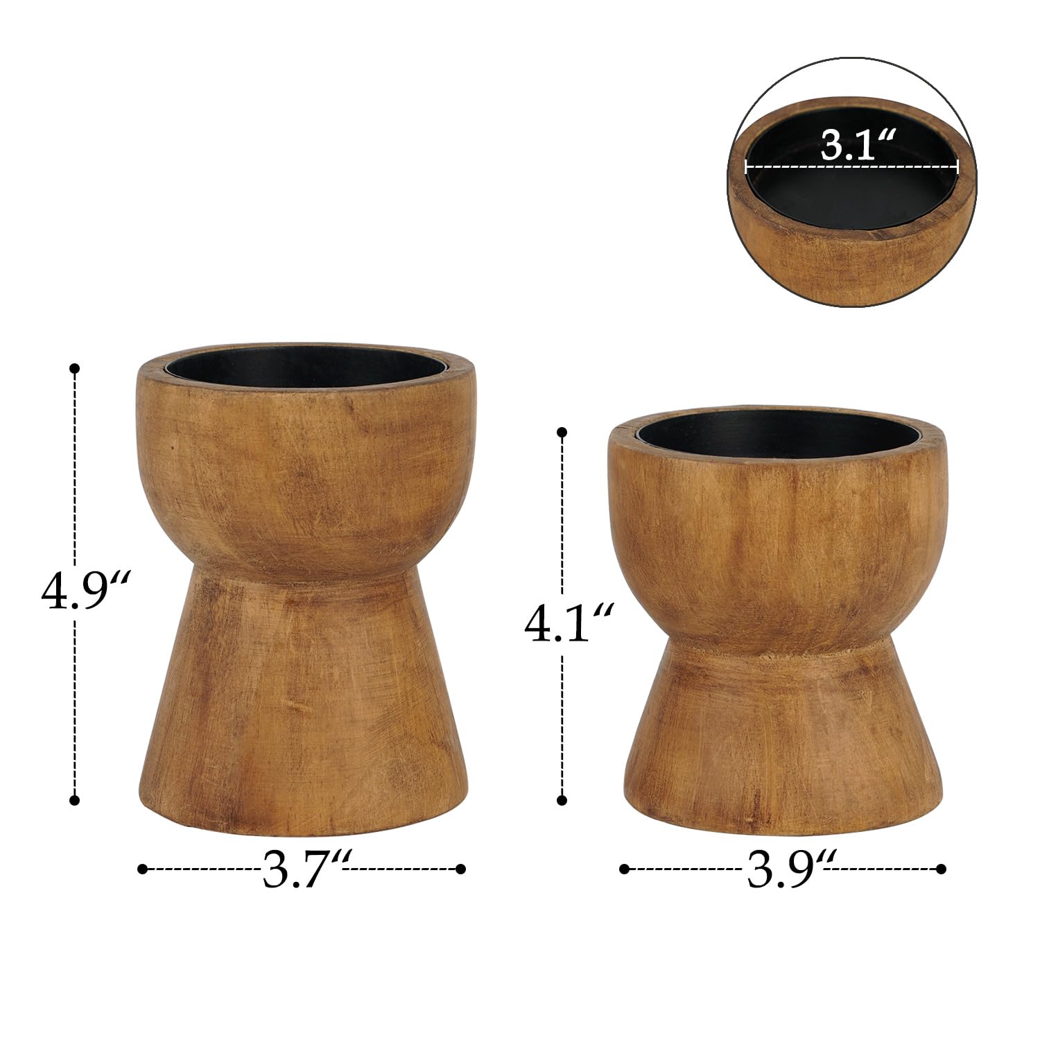 NIKKY HOME rustic distressed wood base adds country charm