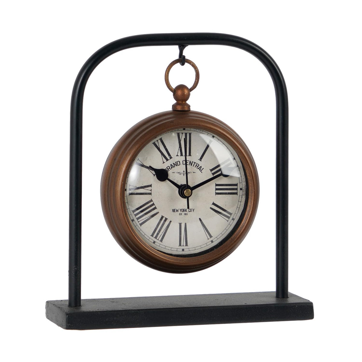 NIKKY HOME small retro desk clock front view shows compact design.