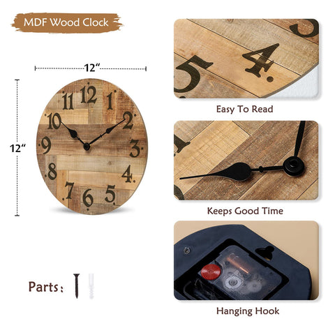 NIKKY HOME 12inch-size-display suits kitchen, living room, and bedroom setups.