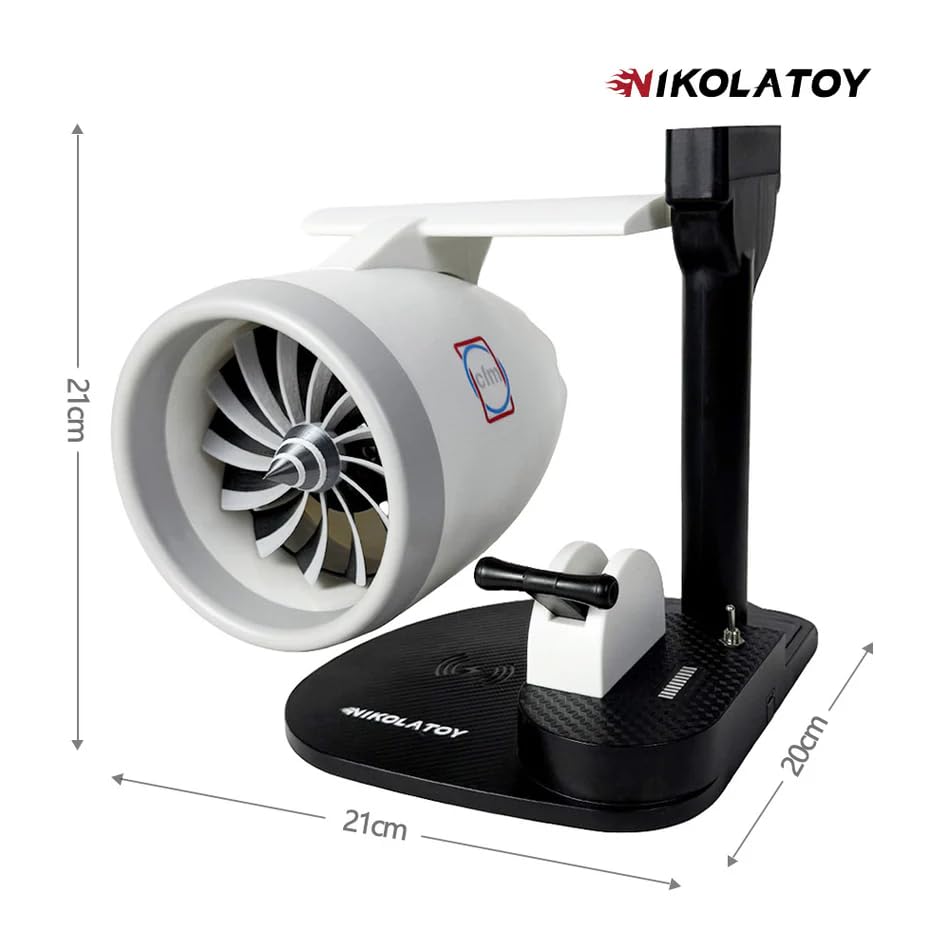 NIKOLATOY JetFan 2.0 includes airline stickers for customization.
