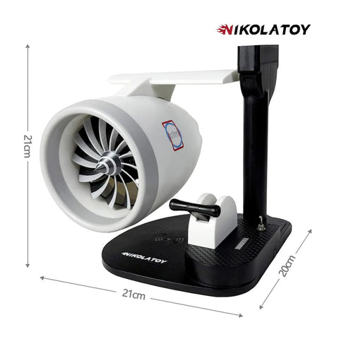 NIKOLATOY JetFan 2.0 includes airline stickers for customization.