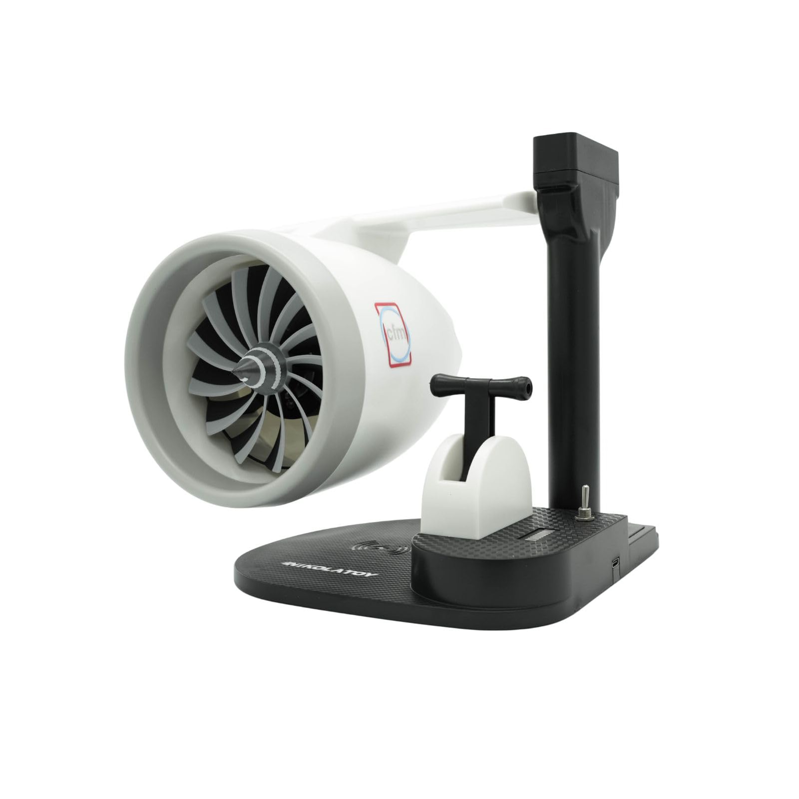 NIKOLATOY JetFan 2.0 serves as a striking desk decor piece for offices.