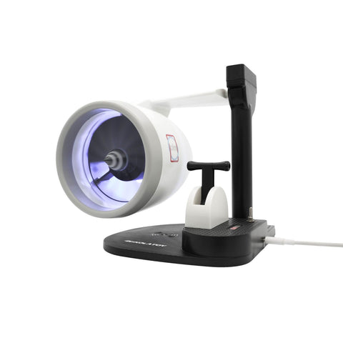NIKOLATOY JetFan 2.0 wireless charging powers compatible smartphones.