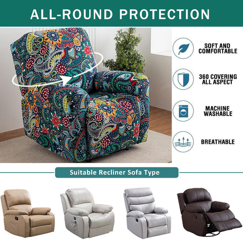 NILUOH easy-install recliner cover fits snugly without slipping.