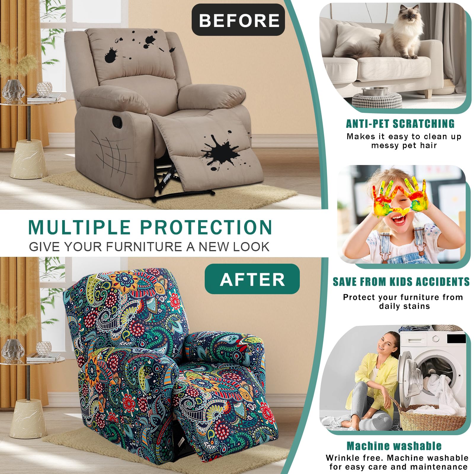 NILUOH furniture protector suits pet-friendly homes with easy cleanup.