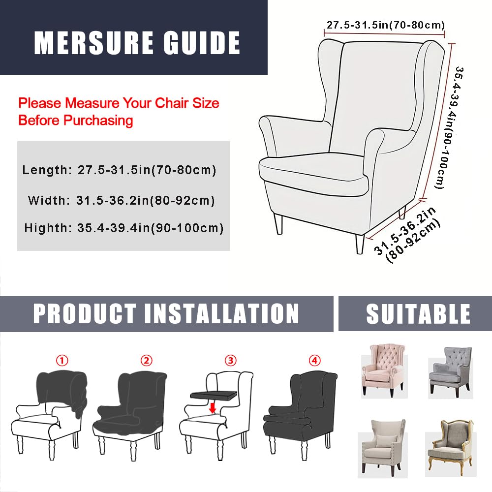NILUOH slipcover elastic edge ensures a secure, non-slip fit