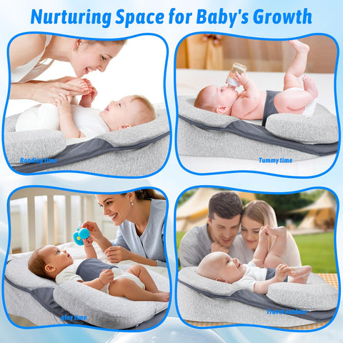 Niluto nursing pillow supports comfortable feeding routines.