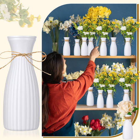 Ninehaoou clear plastic vases with high transparency for florals