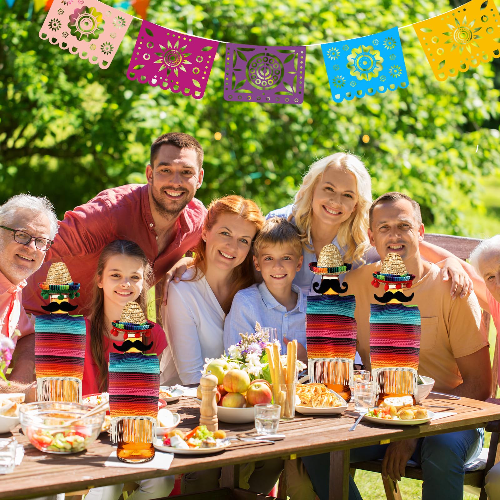 Ninehaoou Mexican party table decor brightens any fiesta
