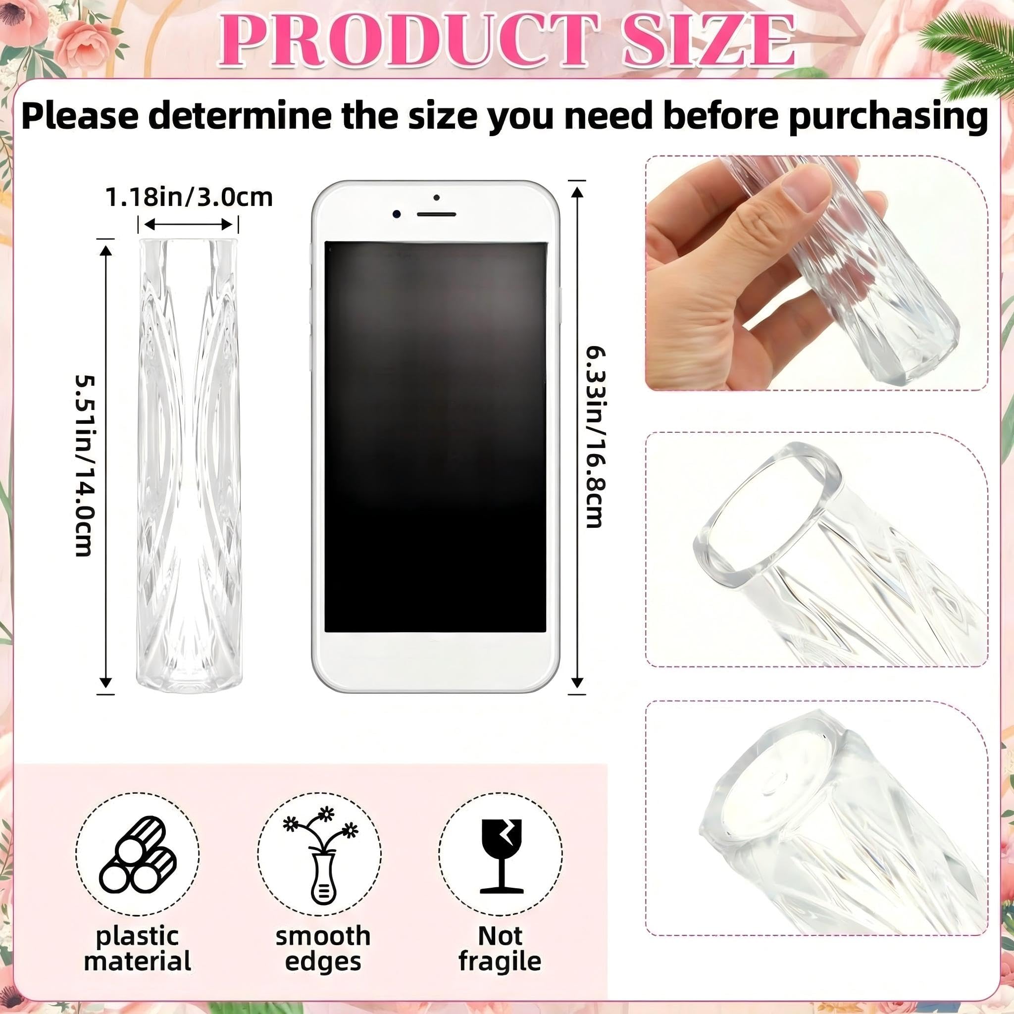 Ninehaoou small clear vases perfect for elegant table settings.