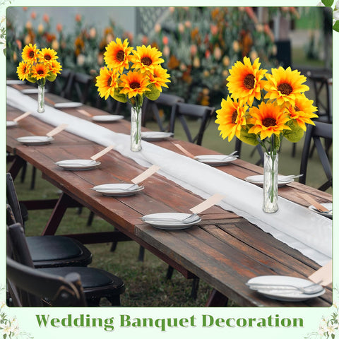 Ninehaoou table centerpiece set creates warm modern décor.