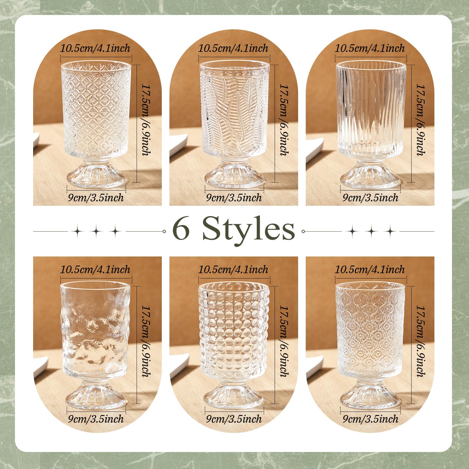 Ninehaoou thickened glass vase with wide base for stable hydroponic arrangements