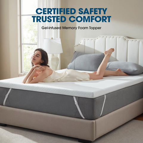 Ninemoon high-density support topper contours to the body to ease pressure.