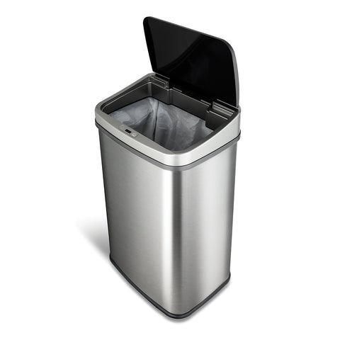 Ninestars 13-gallon brushed stainless steel body for durable daily use.