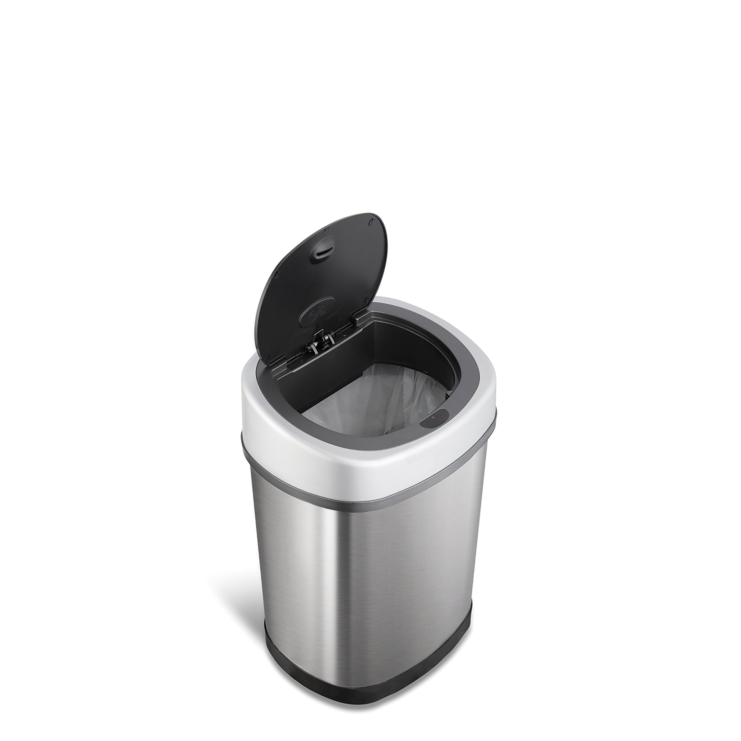 Ninestars DZT-12-9 3.2-gallon capacity fits standard trash bags.