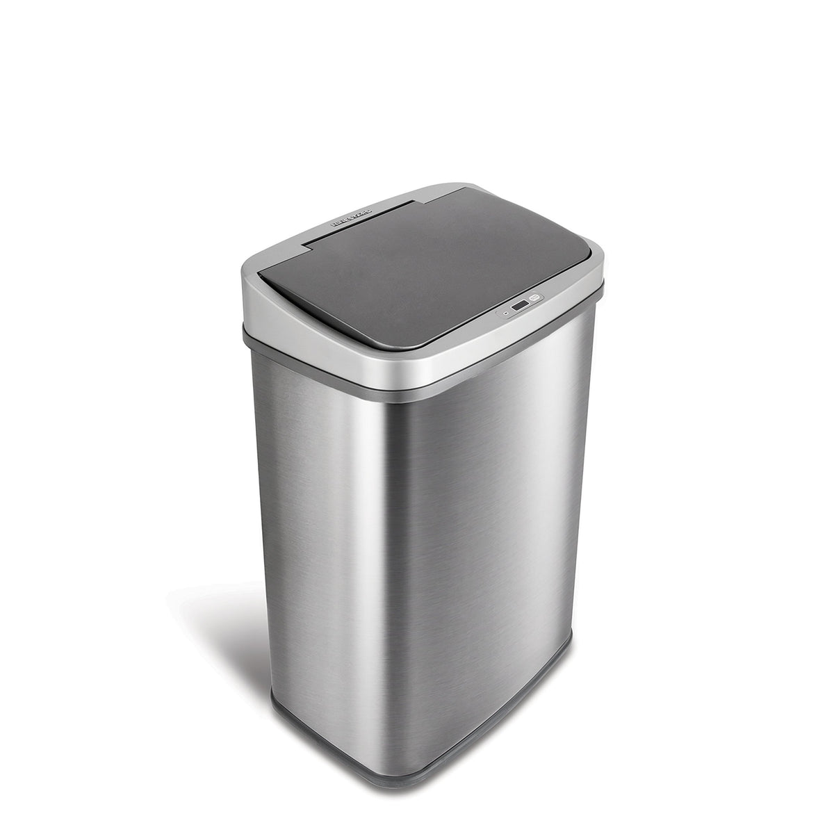 Ninestars DZT-50-28BR automatic sensor lid in action for hands-free waste disposal.
