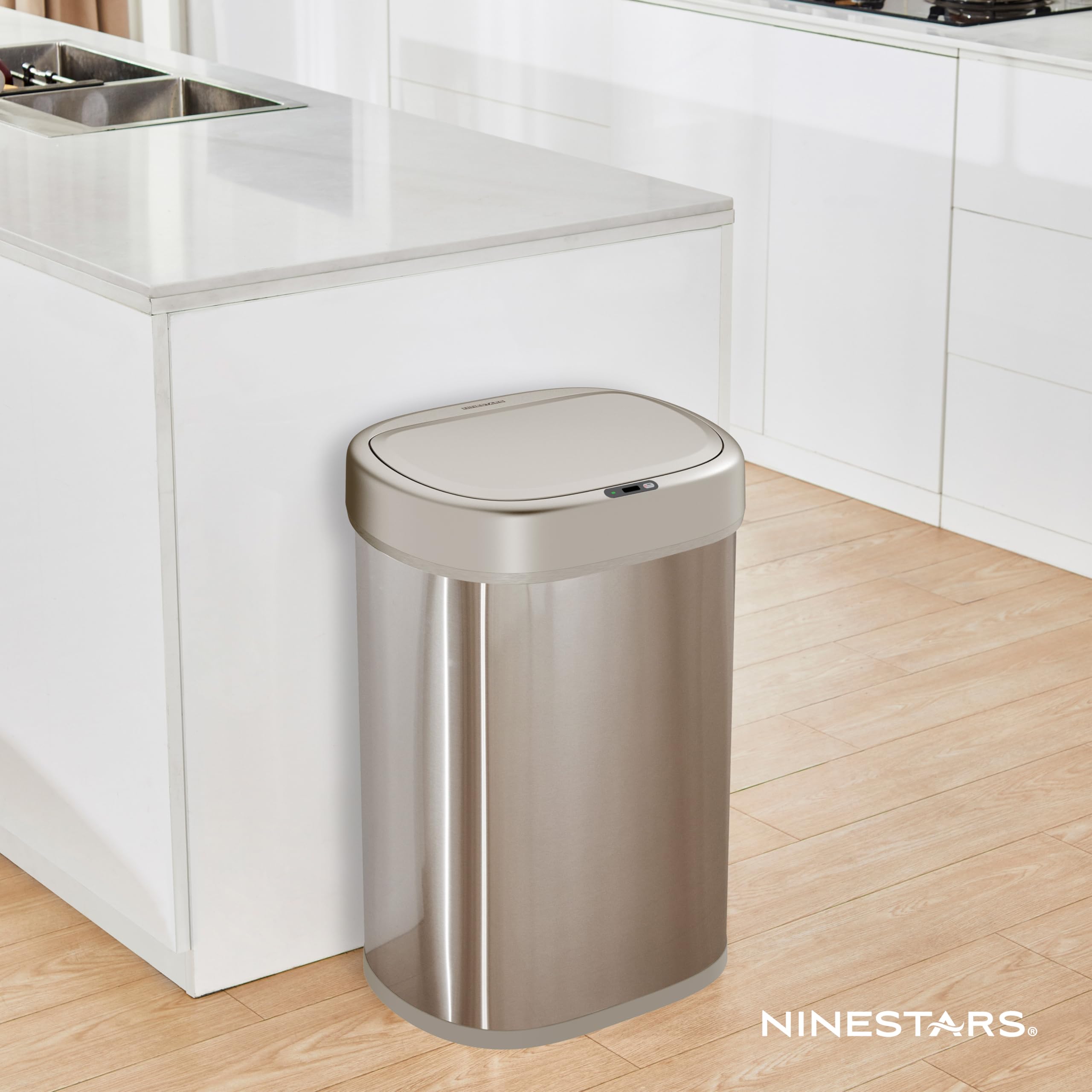 Ninestars DZT-80-24 fingerprint-resistant stainless steel finish stays clean.