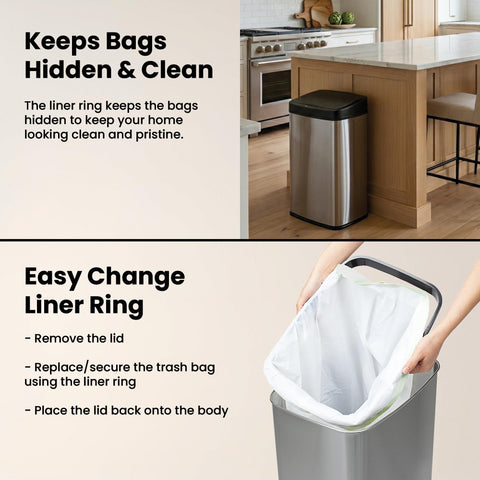 Ninestars fingerprint-resistant stainless-steel finish stays clean and sleek
