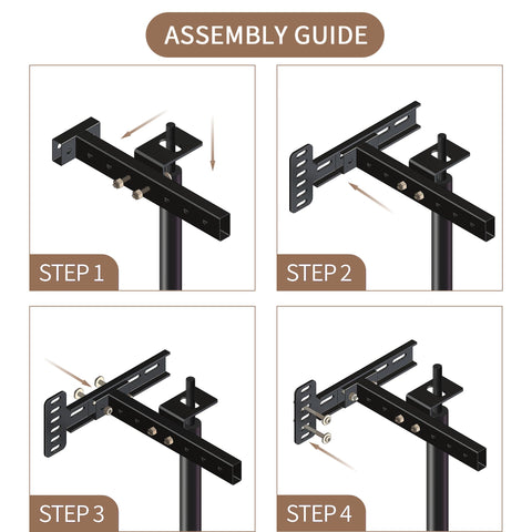NINESTYLE universal mounting for headboards with multi-hole design.