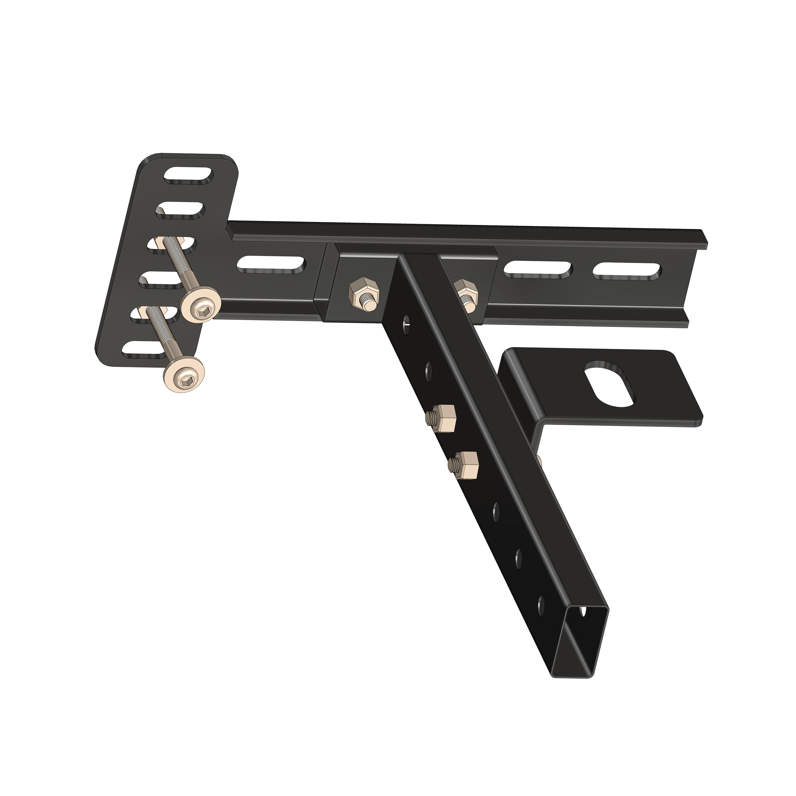 NINESTYLE metal bed frame brackets in durable matte black finish.