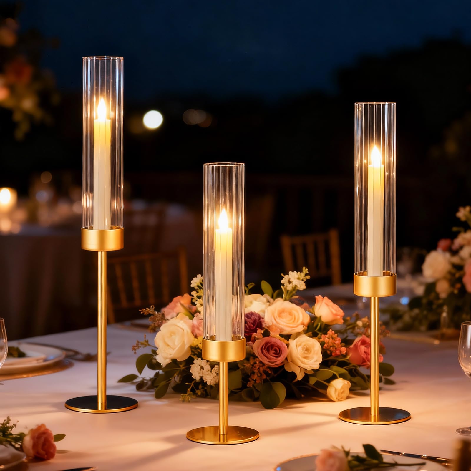 Ninonly gift-ready candle holder trio for holidays and celebrations.