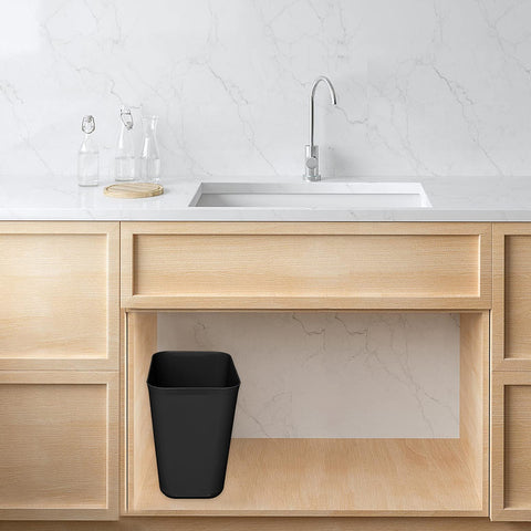 Nipogear durable plastic trash bin resists chips and dents for daily use.