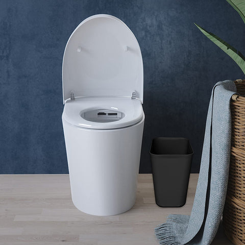 Nipogear rectangular open-top trash bin for quick access in small work areas.